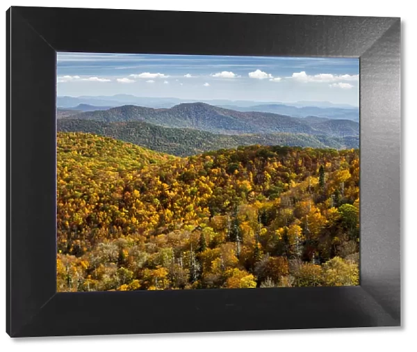 USA, North Carolina, Pisgah National Forest, View from the Blue Ridge Parkway