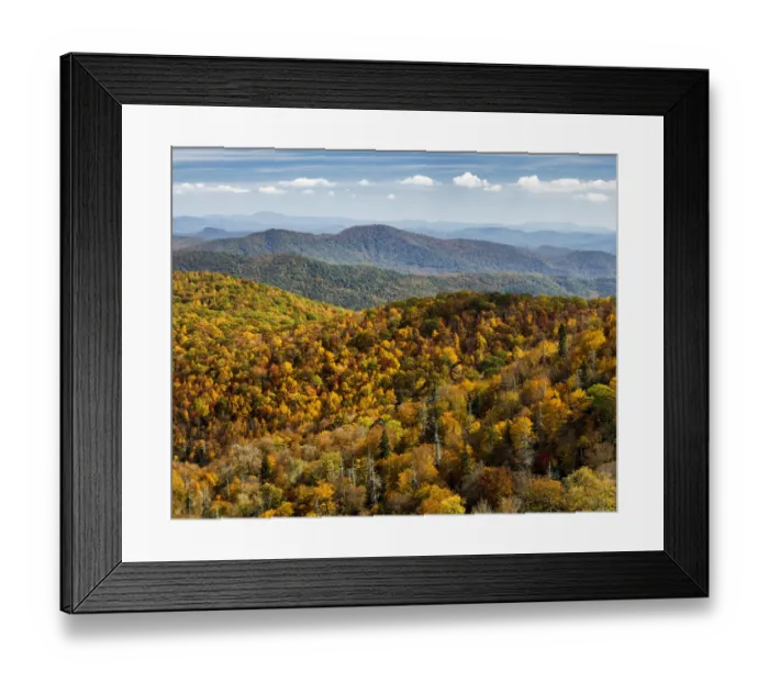 Framed Print : USA, North Carolina, Pisgah National Forest, View from the Blue Ridge Parkway