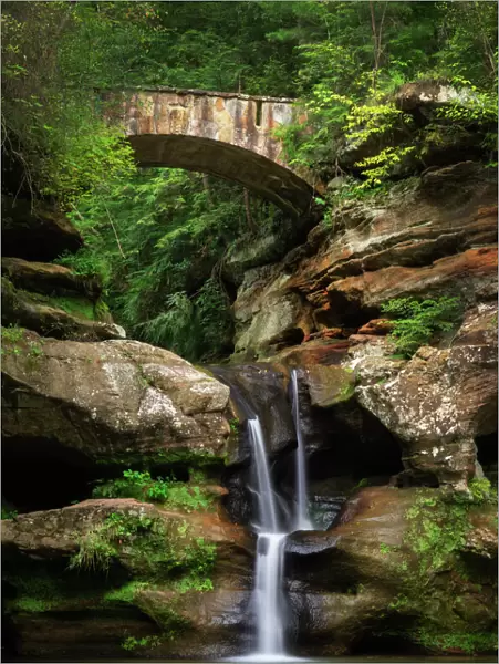 Old Mans Cave Upper Falls, Hocking Hills State Park, Ohio