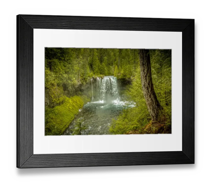Framed Print : USA, Oregon, McKenzie River. Koosah Falls landscape. Credit as Fred Lord  /  Jaynes Gallery
