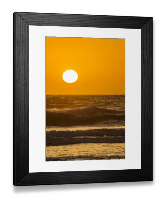Framed Print : USA, Oregon, Bandon Beach. Sunset on ocean surf. Credit as Framed Print : USA, Oregon, Bandon Beach. Sunset on ocean surf. Credit as