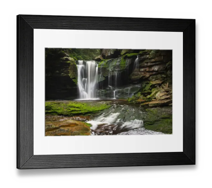 Framed Print : First or Upper Ekalaka Falls, Blackwater Falls State Park, West Virginia