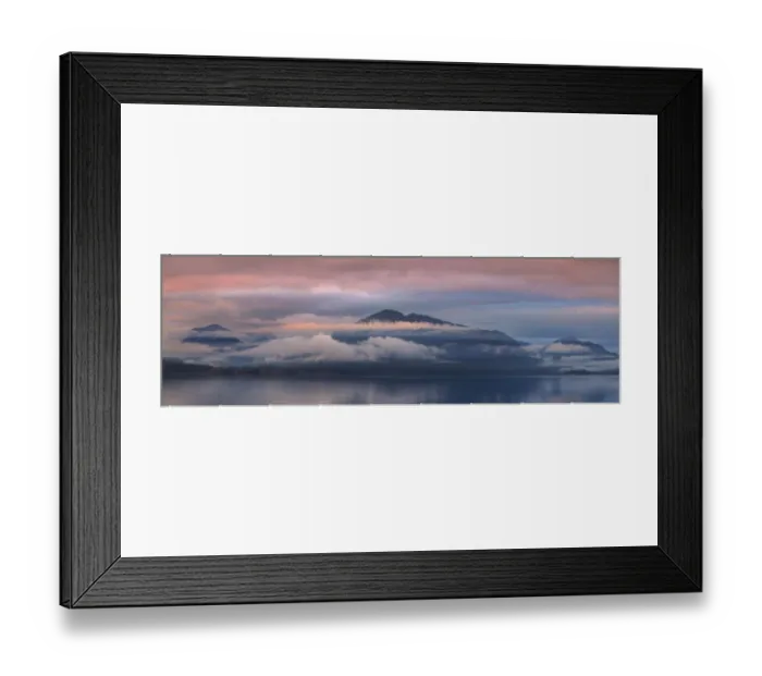 Framed Print : USA, Washington State, Seabeck. Panoramic of sunset over Hood Canal Framed Print : USA, Washington State, Seabeck. Panoramic of sunset over Hood Canal