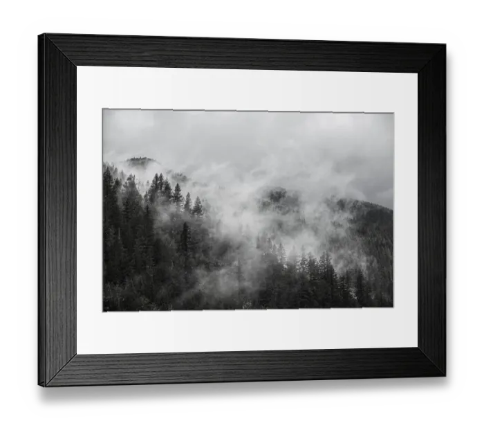 Framed Print : North Cascades Mountains, foggy mountain Framed Print : North Cascades Mountains, foggy mountain