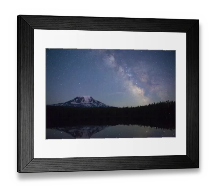 Framed Print : Milky Way rising over Mt. Adams, Gifford Pinchot National Forest, Washington State