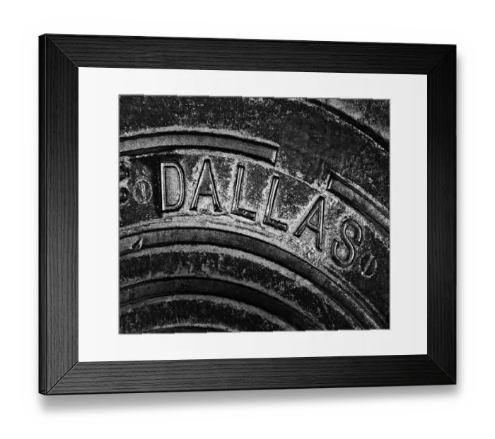 Framed Print : Dallas Texas manhole cover