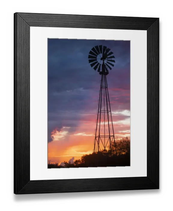 Framed Print : Windmill at sunrise Framed Print : Windmill at sunrise