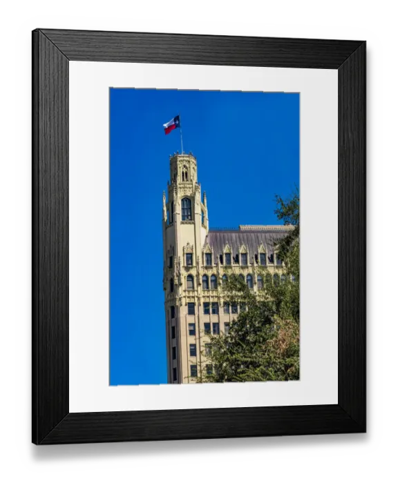 Framed Print : Emily Morgan West Hotel Texas Flag Next to Alamo, San Antonio, Texas Framed Print : Emily Morgan West Hotel Texas Flag Next to Alamo, San Antonio, Texas