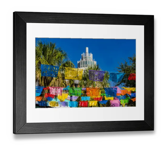 Framed Print : Mexican Market Square, Flags Symbols christmas paper decorations, San Antonio, Texas Framed Print : Mexican Market Square, Flags Symbols christmas paper decorations, San Antonio, Texas