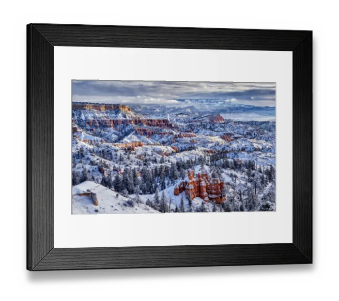 Framed Print : USA, Utah, Bryce Canyon National Park, Buttes and hoodoos on a winter morning Framed Print : USA, Utah, Bryce Canyon National Park, Buttes and hoodoos on a winter morning