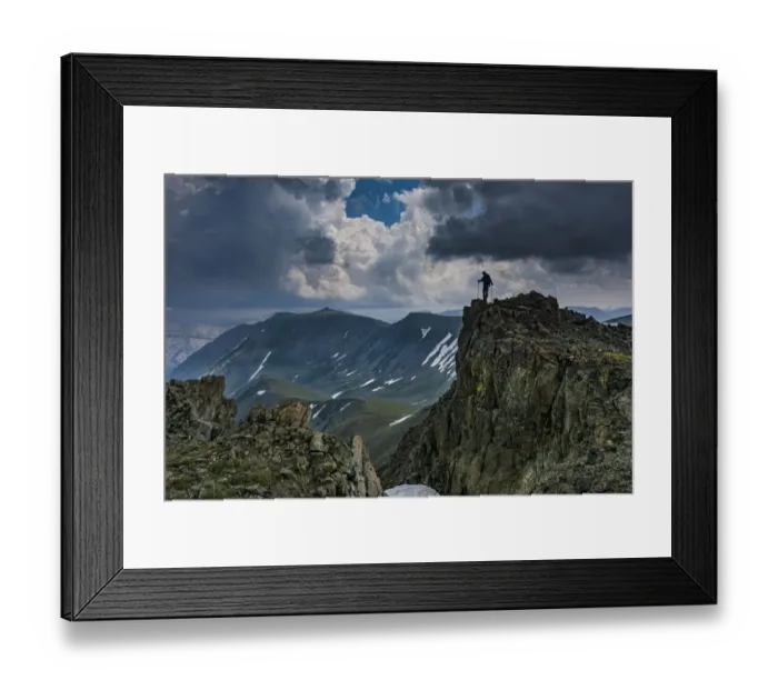 Framed Print : Male climber on ridge, Absaroka Mountains near Cody and Meeteetse, Wyoming, USA Framed Print : Male climber on ridge, Absaroka Mountains near Cody and Meeteetse, Wyoming, USA