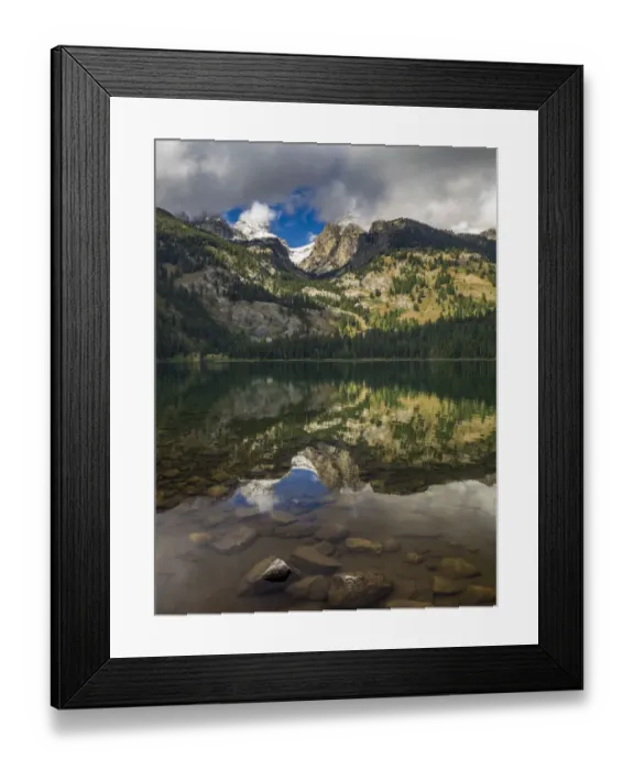 Framed Print : Landscape with reflection of Teton Mountains in Bradley Lake, Grand Teton National Park Framed Print : Landscape with reflection of Teton Mountains in Bradley Lake, Grand Teton National Park
