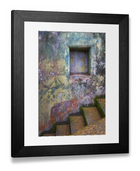Framed Print : USA, Washington State, Port Townsend, Fort Worden State Park. Painted walls and stairway Framed Print : USA, Washington State, Port Townsend, Fort Worden State Park. Painted walls and stairway