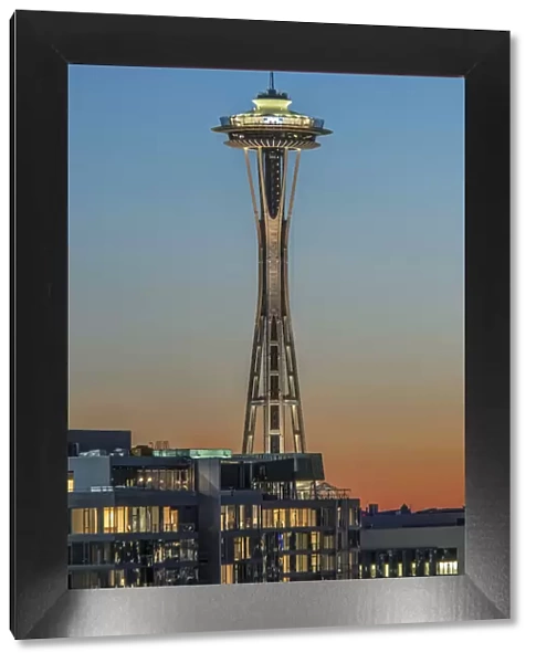 Washington State, Seattle. Space Needle at Sunset