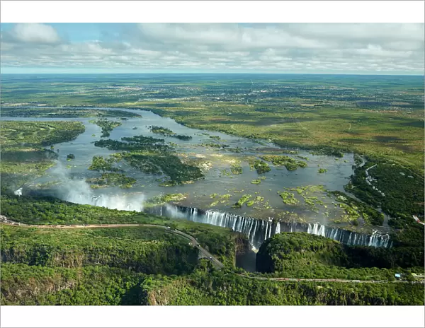 Victoria Falls or Mosi-oa-Tunya (The Smoke that Thunders), and Zambezi River