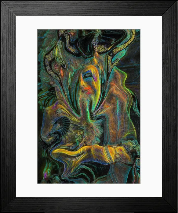 Framed Print : Abstract design with a human face Framed Print : Abstract design with a human face