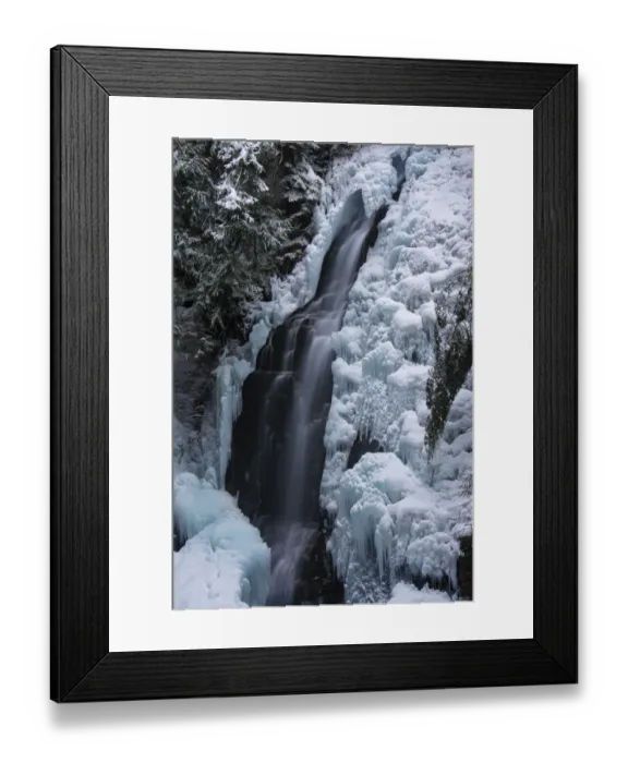 Framed Print : Partially frozen Fletcher Falls, British Columbia, Canada Framed Print : Partially frozen Fletcher Falls, British Columbia, Canada
