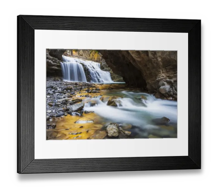 Framed Print : Cascade in Johnston Canyon, Banff National Park, Alberta, Canada Framed Print : Cascade in Johnston Canyon, Banff National Park, Alberta, Canada