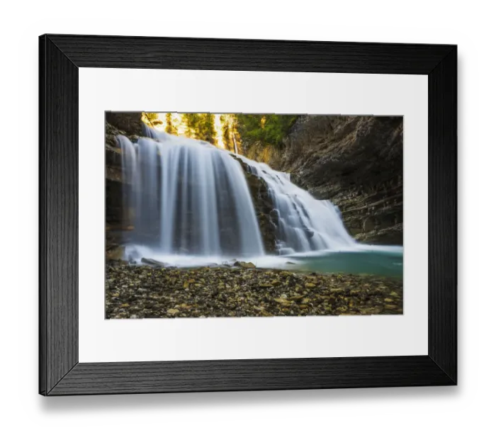 Framed Print : Cascade in Johnston Canyon, Banff National Park, Alberta, Canada Framed Print : Cascade in Johnston Canyon, Banff National Park, Alberta, Canada