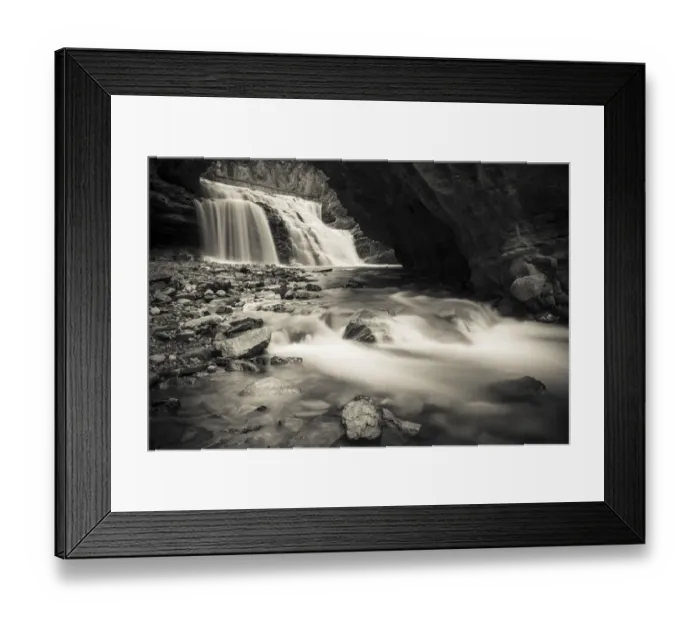 Framed Print : Cascade in Johnston Canyon, Banff National Park, Alberta, Canada Framed Print : Cascade in Johnston Canyon, Banff National Park, Alberta, Canada
