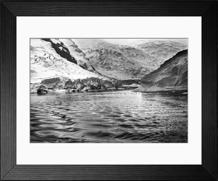 Framed Print : Black and white glacier, Paradise Bay, Skontorp Cove, Antarctica Framed Print : Black and white glacier, Paradise Bay, Skontorp Cove, Antarctica