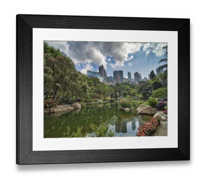 Framed Print : China, Hong Kong. Views from the City Park