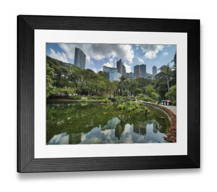 Framed Print : China, Hong Kong. Views from the City Park