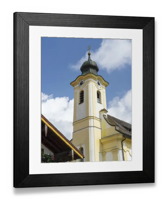Framed Print : Church Sankt Remigius. Village Schleching in the Chiemgau in the Bavarian alps Framed Print : Church Sankt Remigius. Village Schleching in the Chiemgau in the Bavarian alps