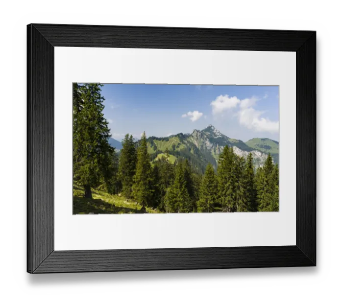Framed Print : Mt. Kampenwand in the Chiemgau Alps in upper Bavaria. Europe, Germany, Bavaria