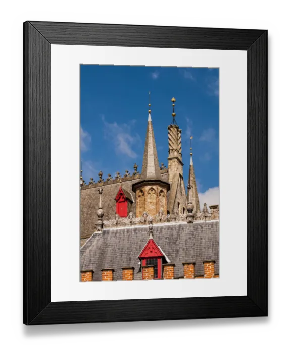 Framed Print : Spires and steeples in Bruges, West Flanders, Belgium Framed Print : Spires and steeples in Bruges, West Flanders, Belgium
