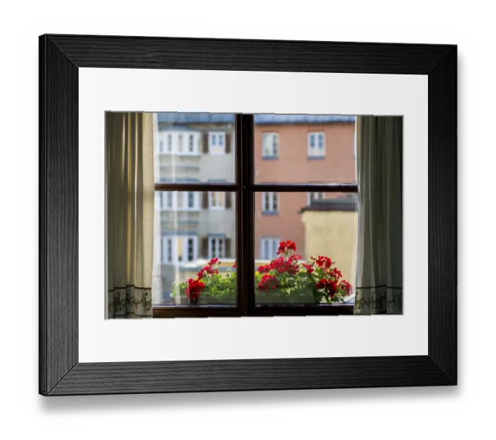 Framed Print : Window with flower box Old Town, Innsbruck, Tyrol, Austria