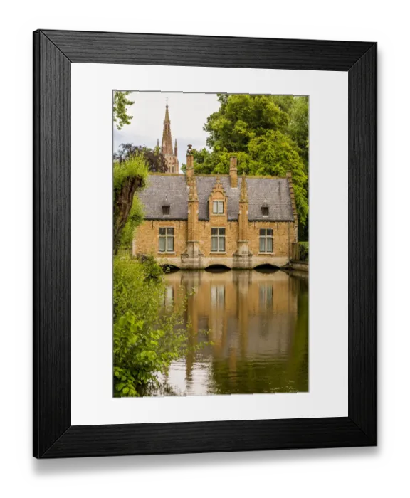 Framed Print : Canal scene, Bruges, West Flanders, Belgium Framed Print : Canal scene, Bruges, West Flanders, Belgium