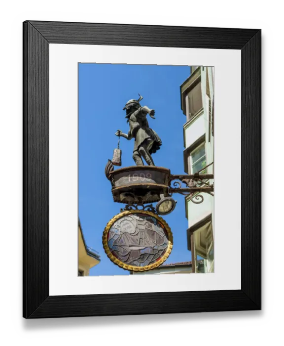 Framed Print : Decorative ornate metal store signs, Old Town, Innsbruck, Tyrol, Austria Framed Print : Decorative ornate metal store signs, Old Town, Innsbruck, Tyrol, Austria