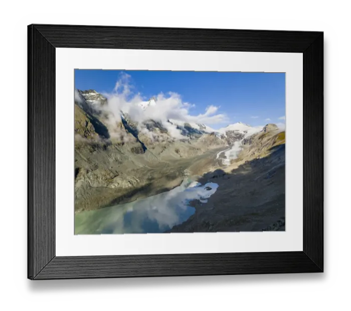 Framed Print : Glacier Pasterze at Mount Grossglockner, which is melting extremely fast due to global Framed Print : Glacier Pasterze at Mount Grossglockner, which is melting extremely fast due to global