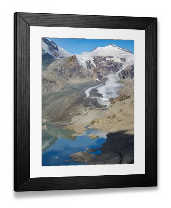 Framed Print : Glacier Pasterze at Mount Grossglockner, which is melting extremely fast due to global Framed Print : Glacier Pasterze at Mount Grossglockner, which is melting extremely fast due to global