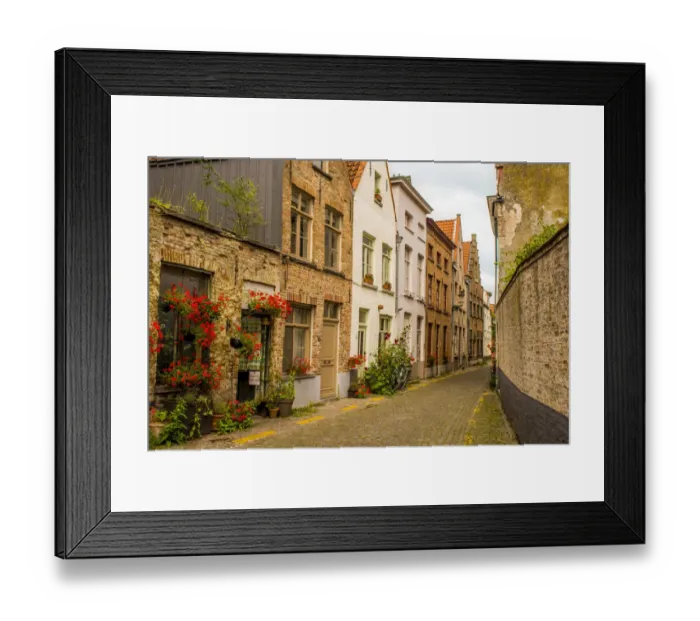 Framed Print : Street scene, Bruges, West Flanders, Belgium Framed Print : Street scene, Bruges, West Flanders, Belgium