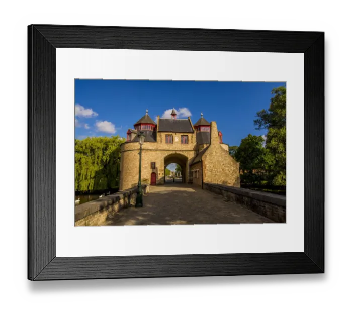 Framed Print : Ezelpoort or Donkeys gate, fortified gate, Bruges, West Flanders, Belgium Framed Print : Ezelpoort or Donkeys gate, fortified gate, Bruges, West Flanders, Belgium