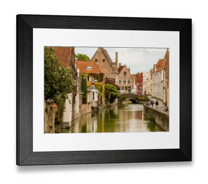 Framed Print : Canal scene, Bruges, West Flanders, Belgium Framed Print : Canal scene, Bruges, West Flanders, Belgium