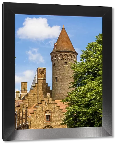 Medieval architecture, Bruges, West Flanders, Belgium