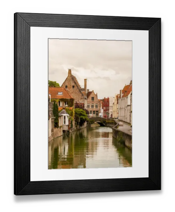 Framed Print : Canal scene, Bruges, West Flanders, Belgium Framed Print : Canal scene, Bruges, West Flanders, Belgium