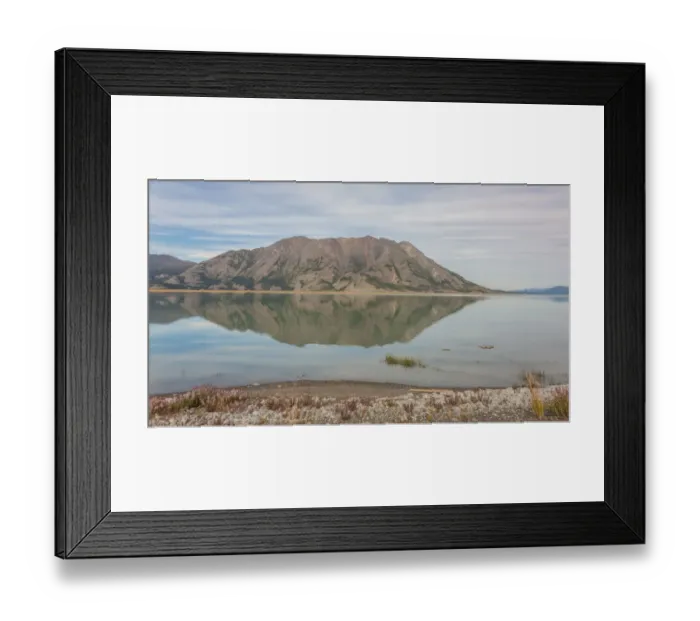Framed Print : Canada, Yukon. Still water of Lake Kluane reflects Sheep Mountain on the Alaska Highway Framed Print : Canada, Yukon. Still water of Lake Kluane reflects Sheep Mountain on the Alaska Highway