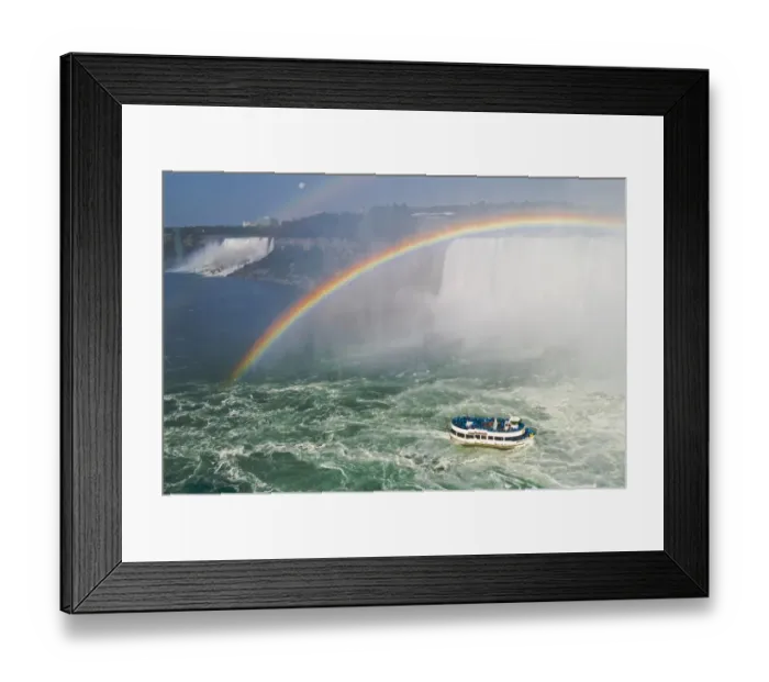 Framed Print : Canada, Ontario, Niagara Falls. Maid of the Mist tour boat and rainbow Framed Print : Canada, Ontario, Niagara Falls. Maid of the Mist tour boat and rainbow