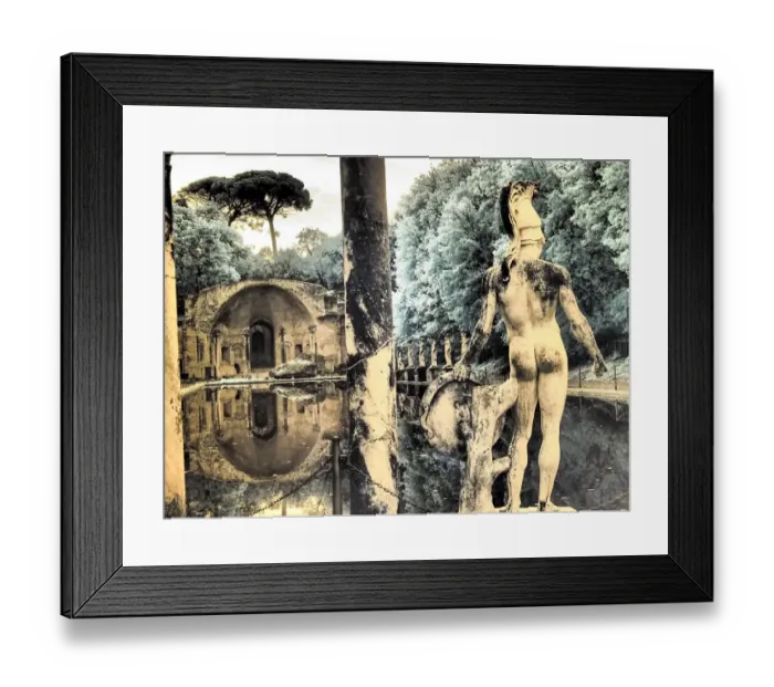 Framed Print : Italy, Puglia, Tivoli. The pool, Canopus in Hadrians Villa Framed Print : Italy, Puglia, Tivoli. The pool, Canopus in Hadrians Villa