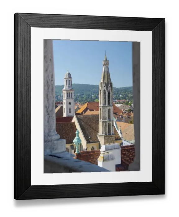 Framed Print : View from Firewatch Tower over the town. Sopron in Transdanubia in the west of Hungary Framed Print : View from Firewatch Tower over the town. Sopron in Transdanubia in the west of Hungary