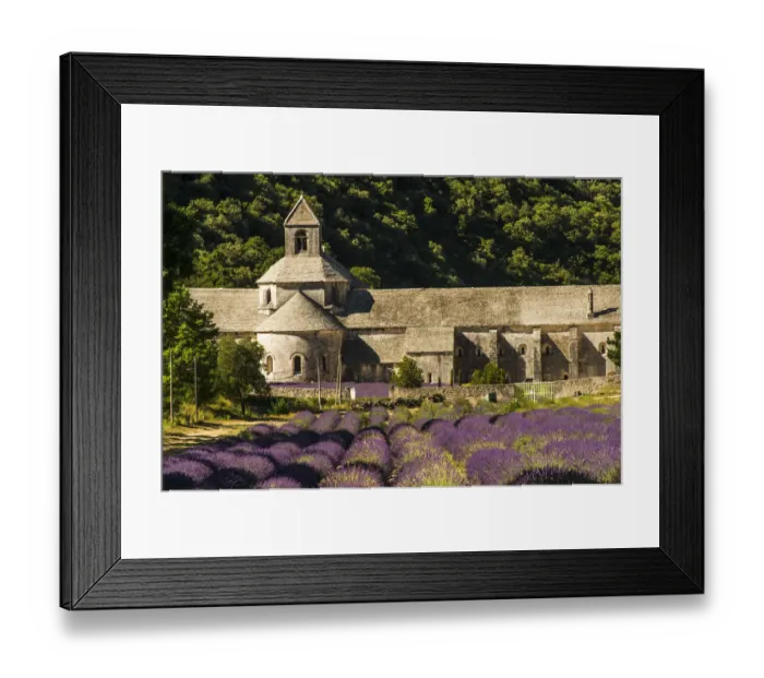 Framed Print : Provence, Abbey de Senanque at Lavender season Framed Print : Provence, Abbey de Senanque at Lavender season