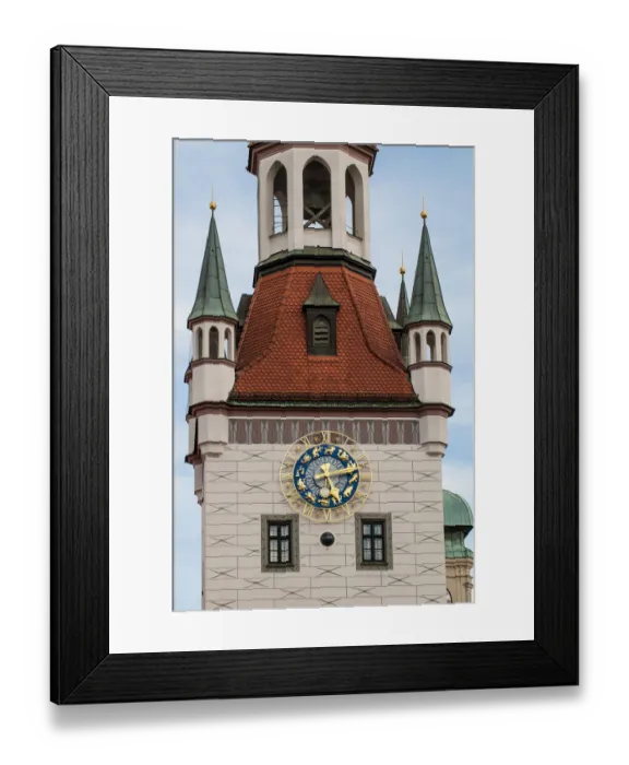 Framed Print : Old Town Hall clock tower Munich, Bavaria, Germany Framed Print : Old Town Hall clock tower Munich, Bavaria, Germany