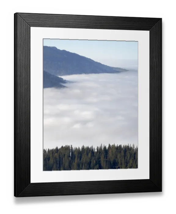 Framed Print : View from Mount Hoernle over a sea of fog hiding the foothills of the Bavarian Alps Framed Print : View from Mount Hoernle over a sea of fog hiding the foothills of the Bavarian Alps
