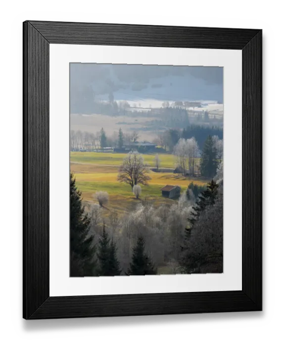 Framed Print : Landscape in the Bavarian alps near Unterammergau in the Werdenfelser Land Framed Print : Landscape in the Bavarian alps near Unterammergau in the Werdenfelser Land