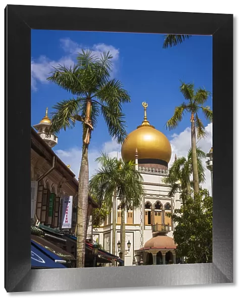 Masjid Sultan mosque and shops on Arab Street in the Malay Heritage District, Singapore