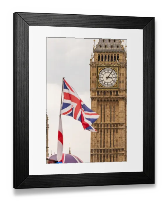 Framed Print : Big Ben or Great Bell, Palace of Westminster, Houses of Parliament, London, England